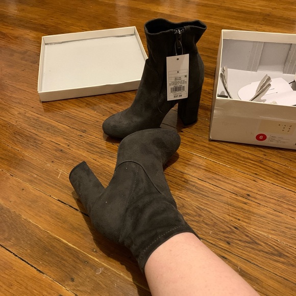 Dark Grey sock bootie - Picture 1 of 2